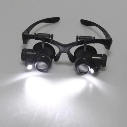 -gözlük Modeli 10x 15x 20x 25x Lens,2led Işıklı,büyüteç - 2