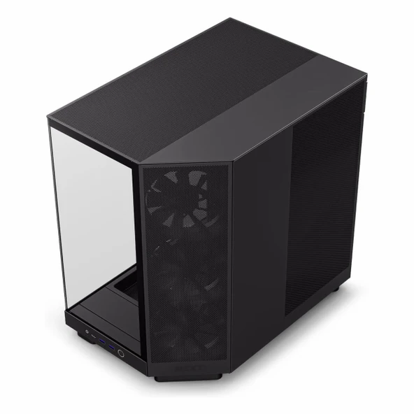 NZXT H6 Flow USB 3.2 ATX Mid Tower Siyah Kasa - Resim 2