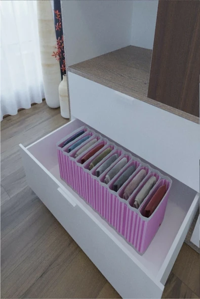 11 Bölmeli Dolap Ve Çekmece Içi Düzenleyici Akordiyon Organizer M-00500 (6 Adet) - 1