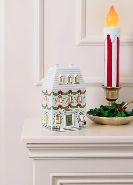 The Mia Dekoratif Led Işıklı Yılbaşı Evi 12x7x19 cm - Resim 5