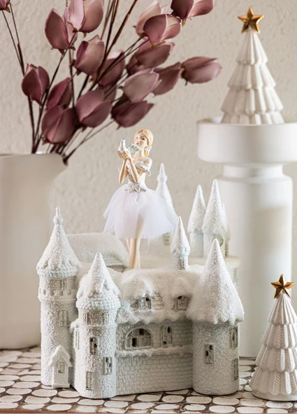 The Mia Prenses Şatosu Led Işıklı Müzik Kutusu 30x26x19cm - Resim 4