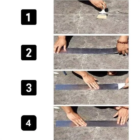 Yüksek Sıcaklık Dayanan Su Geçirmez Çatı Boru Duvar Çatlak Yapışkan Bant Folyo 5 Mt X 10 Cm - 5