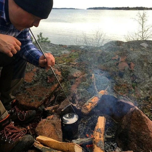 Teleskopik Ateş Başlatıcı Outdoor Üfleme Borusu 63 Cm - 2