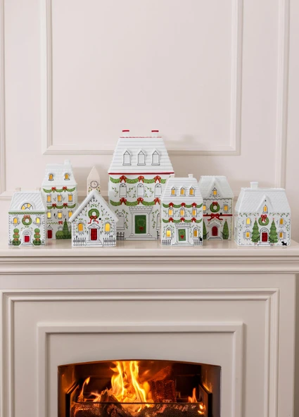 The Mia Dekoratif Led Işıklı Yılbaşı Evi 14x9x17 cm - Resim 5