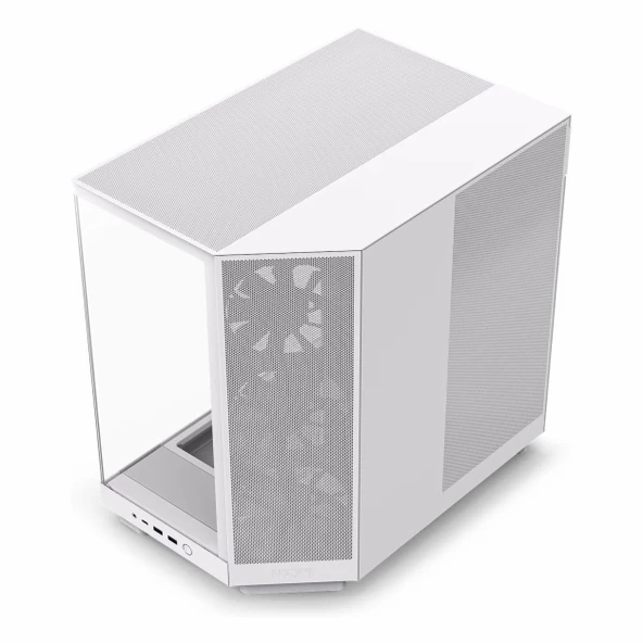 NZXT H6 Flow USB 3.2 ATX Mid Tower Beyaz Kasa - Resim 2