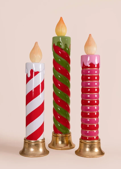 The Mia Dekoratif Led Işıklı Yılbaşı Mumu 25x25x97 cm - Resim 8