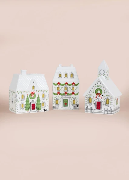 The Mia Dekoratif Led Işıklı Yılbaşı Evi 14x9x17 cm - Resim 9