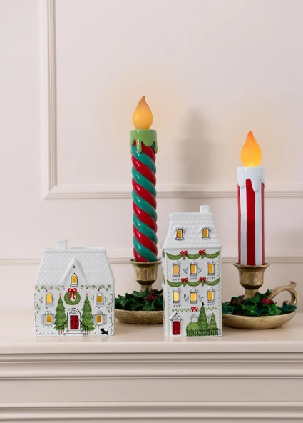 The Mia Dekoratif Led Işıklı Yılbaşı Evi 11x9x22 cm - Resim 3