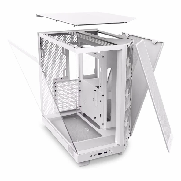 NZXT H6 Flow USB 3.2 ATX Mid Tower Beyaz Kasa - Resim 6