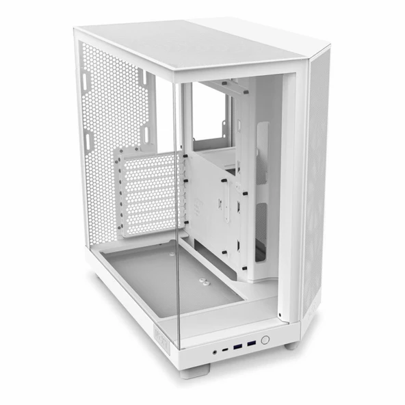 NZXT H6 Flow USB 3.2 ATX Mid Tower Beyaz Kasa - Resim 3