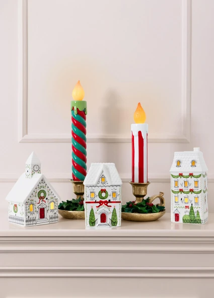 The Mia Dekoratif Led Işıklı Yılbaşı Evi 11x9x18 cm - Resim 6