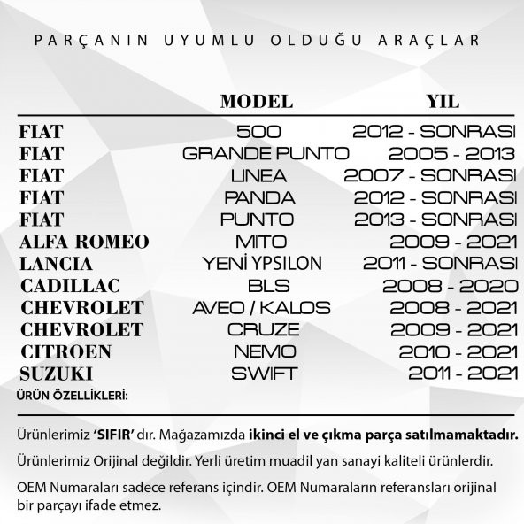 Fiat, Alfa Romeo, Citroen, Suzuki, Cadillac için Karter Tapası - 2