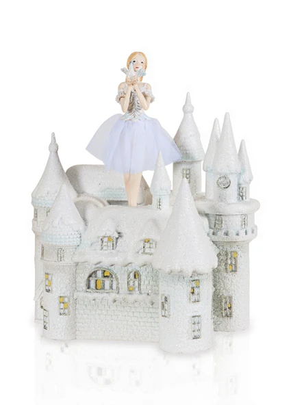 The Mia Prenses Şatosu Led Işıklı Müzik Kutusu 30x26x19cm ürün görseli 1