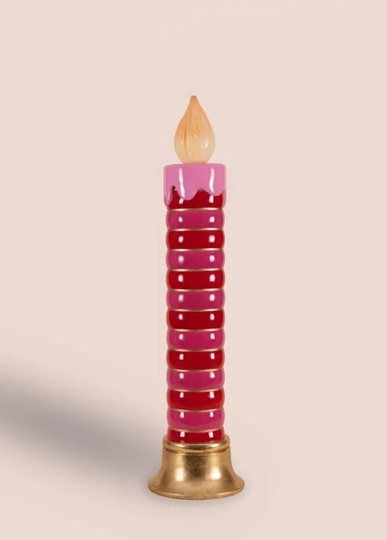 The Mia Dekoratif Led Işıklı Yılbaşı Mumu 25x25x97 cm - Resim 7