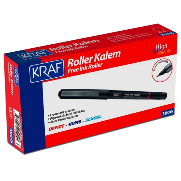 Kraf Roller Kalem 0.7 300G Kırmızı 12’li - 4