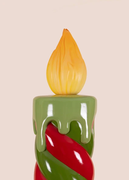 The Mia Dekoratif Led Işıklı Yılbaşı Mumu 25x25x113 cm - Resim 9