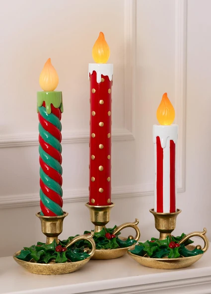 The Mia Dekoratif Led Işıklı Yılbaşı Mumu 18x17x45 cm - Resim 2