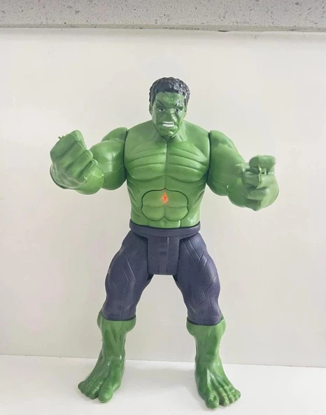 Hulk Figürü - Sesli Işıklı 30 Cm Yeşil Dev Hulk Figürü , Hulk Oyuncak, Hulk, 30cm - 3