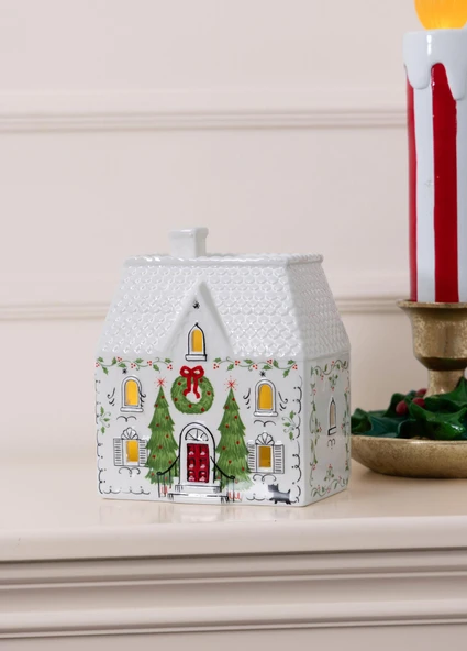 The Mia Dekoratif Led Işıklı Yılbaşı Evi 14x9x17 cm - Resim 2