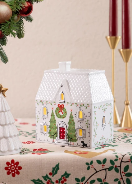 The Mia Dekoratif Led Işıklı Yılbaşı Evi 14x9x17 cm - Resim 6