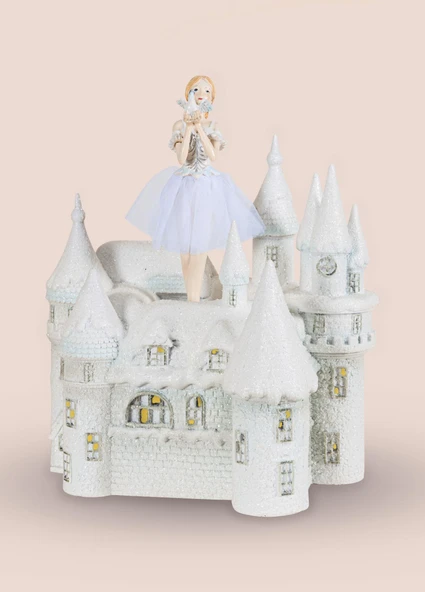 The Mia Prenses Şatosu Led Işıklı Müzik Kutusu 30x26x19cm - Resim 6