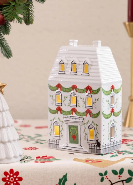 The Mia Dekoratif Led Işıklı Yılbaşı Evi 12x7x19 cm - Resim 6