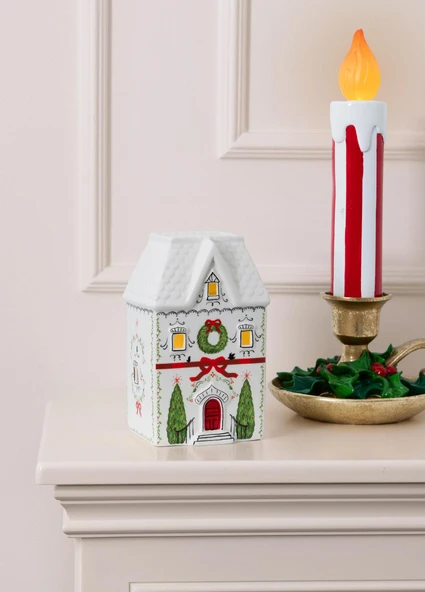 The Mia Dekoratif Led Işıklı Yılbaşı Evi 11x9x18 cm - Resim 7