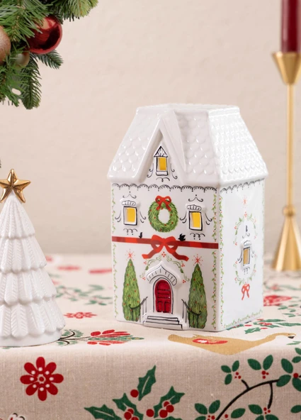 The Mia Dekoratif Led Işıklı Yılbaşı Evi 11x9x18 cm - Resim 8