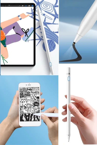Evrensel Tablet Ve Dokunmatik Telefonlarla Uyumlu Hassas Çizim Ve Tasarım Kalemi - 7