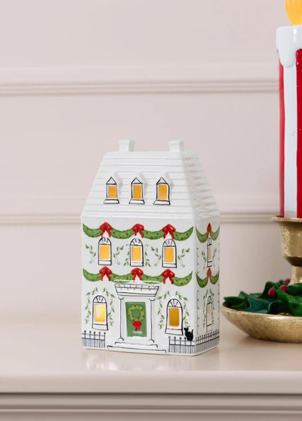 The Mia Dekoratif Led Işıklı Yılbaşı Evi 12x7x19 cm - Resim 2