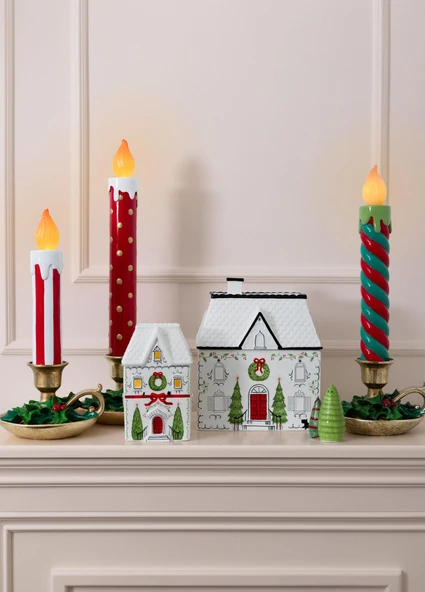 The Mia Dekoratif Led Işıklı Yılbaşı Evi 11x9x18 cm - Resim 2