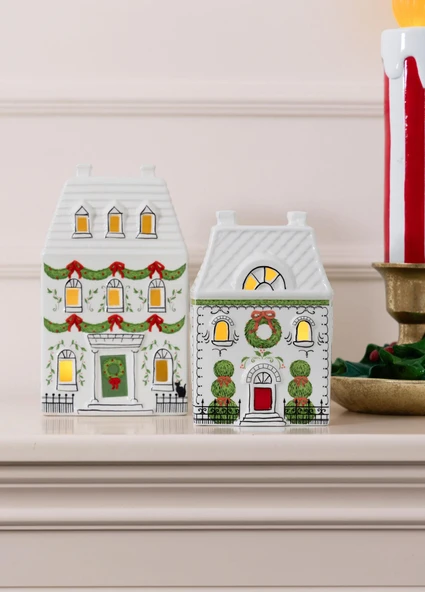 The Mia Dekoratif Led Işıklı Yılbaşı Evi 12x7x19 cm - Resim 3