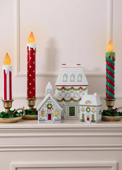 The Mia Dekoratif Led Işıklı Yılbaşı Evi 10x7x15 cm - Resim 6