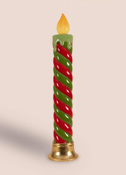 The Mia Dekoratif Led Işıklı Yılbaşı Mumu 25x25x113 cm - Resim 7