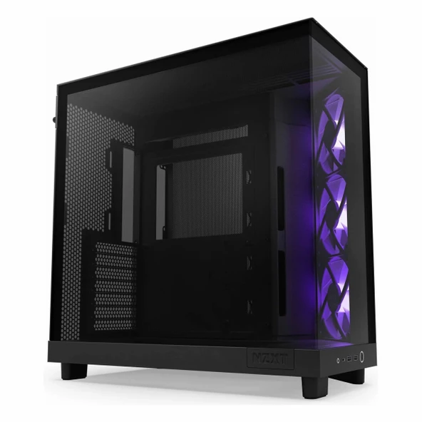 NZXT H6 Flow USB 3.2 RGB ATX Mid Tower Siyah Kasa ürün görseli 1