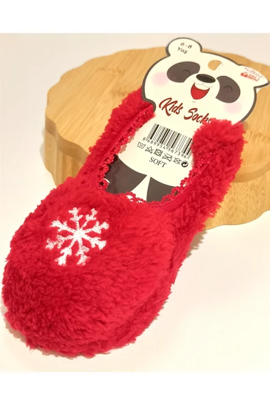 Monalisa Home 6-8 Yaş Gösterişli Yumoş Kırmızı Renk  Çocuk Patik Çorap ürün görseli 1