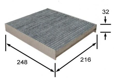 POLEN FILTRESI MERCEDES G-CLASS W461 W463 . AUDI A2 . SEAT CORDOBA IBIZA . SKODA FABIA . VW POLO KARBONLU A4638300018-6Q0820367 ürün görseli