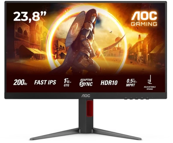 AOC 24G4HA 23.8" 200Hz 1ms HDMI DP G-Sync AdaptiveSync Pivot Ips Gaming Monitör(Ölü Pixel) ürün görseli 1