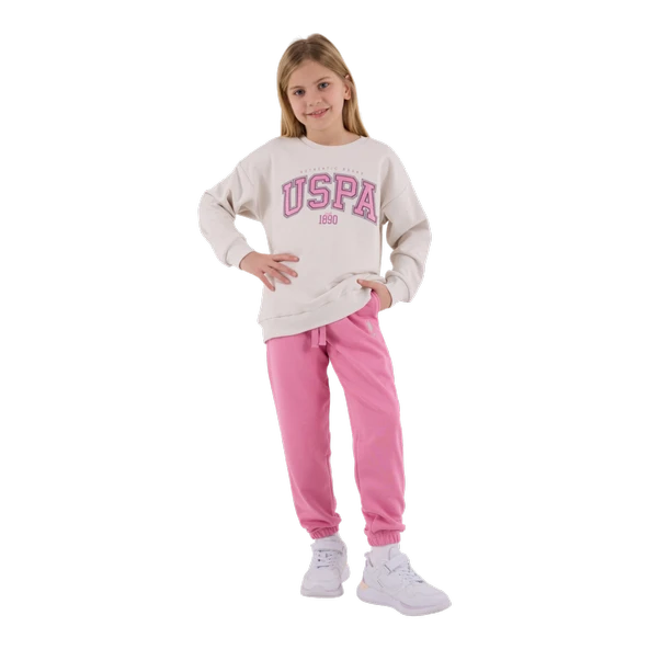 Kız Çocuk Bej Eşofman Takımı US2312-G ürün görseli 1