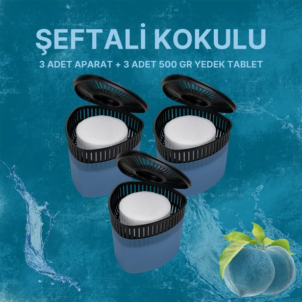 3 Adet 500 gr Nem Alıcılı Ve Rutubet Giderici Aparat Üçgen Şeftali  (TABLET DAHİL) ürün görseli