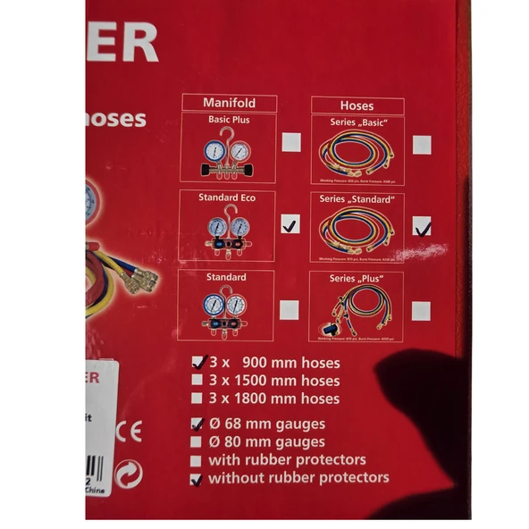 Rothenberger 5 Hortumlu Çantalı Manifold Seti R22/r410a/r404a Kod:1000050067 90 Cm Hortumlu - 4