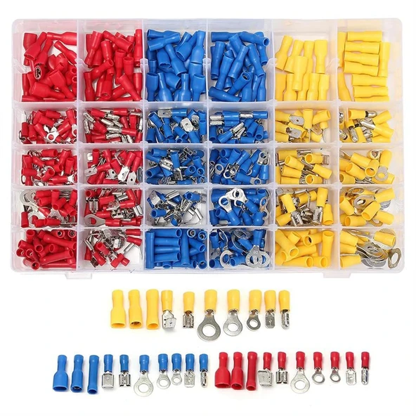 PowerMaster PM-25982 Muhtelif Ölçülerde Kablo Pabuç (480 Parça)