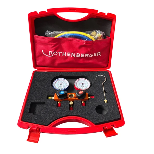 Rothenberger 5 Hortumlu Çantalı Manifold Seti R22/r410a/r404a Kod:1000050067 90 Cm Hortumlu