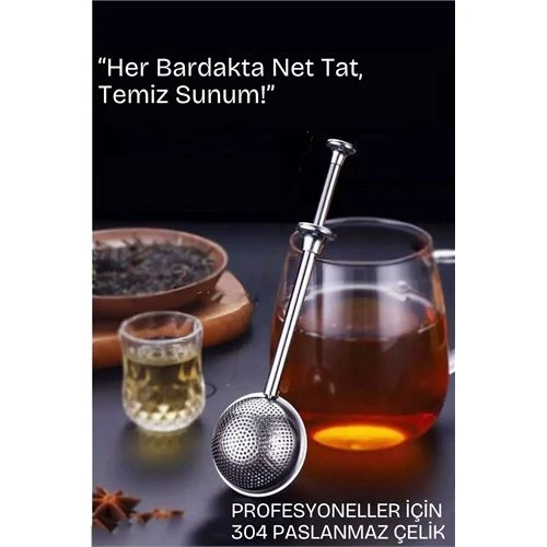 Modacar Bitki Çayı Süzgeci –Çay Demleme Aparatı  Profesyonel 304 Paslanmaz Çelik ürün görseli