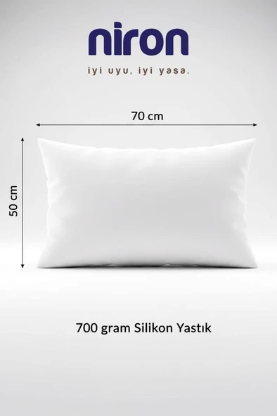 Niron 2’li Silikon Yastık Seti – 50x70 cm, 700 gr, Mikrofiber Kumaş, Yumuşak Destek - 7