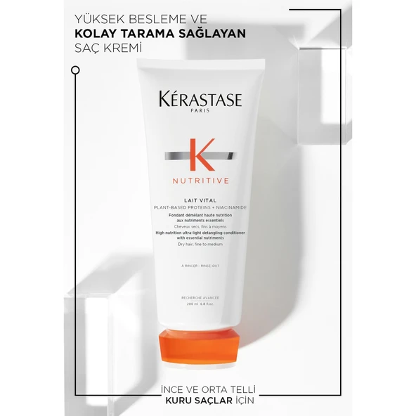 Nutritive Lait Vital Kuru Saçlar Için Saç Kremi 200 ml - Resim 7