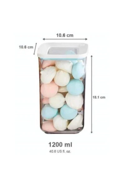 Vip Ahmet 9 Lu Süper Saklama Kabı Set 1200 ml - 1200ml Erzak Kabı - 3