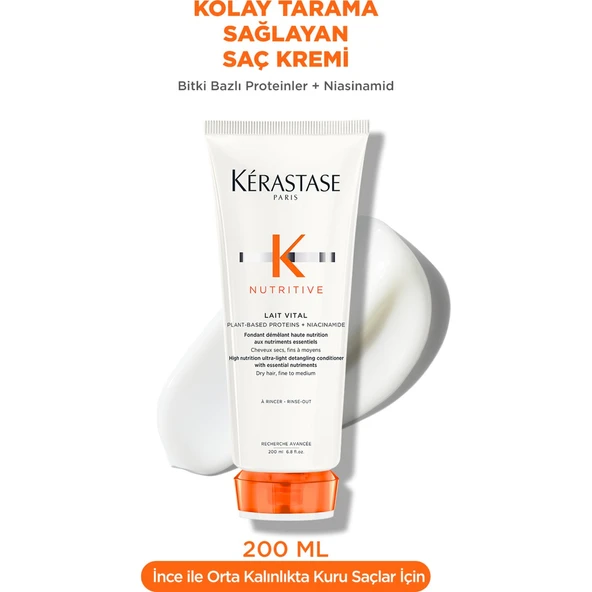 Nutritive Lait Vital Kuru Saçlar Için Saç Kremi 200 ml - Resim 11
