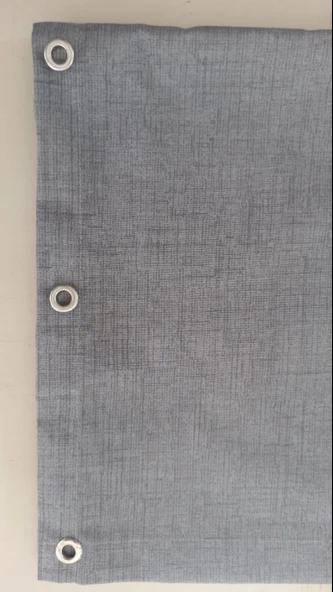 CEYLAN Home Balkon Perdesi Brandası Kuş Gözü Seçenekli Düz Gri - 2