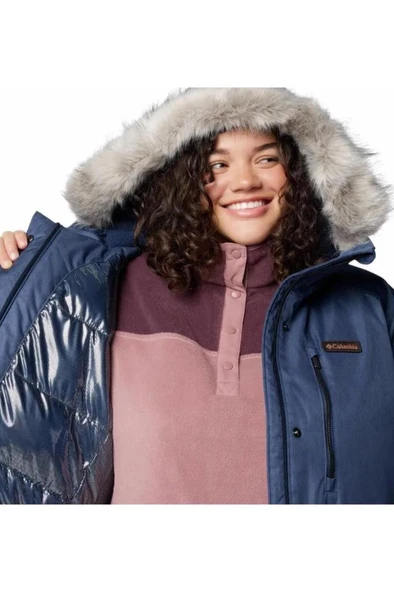 Columbia Suttle Mountain Long Insulated Kadın Mont - Resim 5